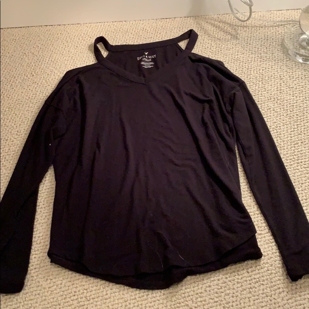 AE Soft and Sexy Cold Shoulder Long Sleeve